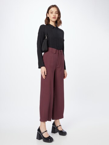 ABOUT YOU Wide Leg Hose 'Valentine' in Braun