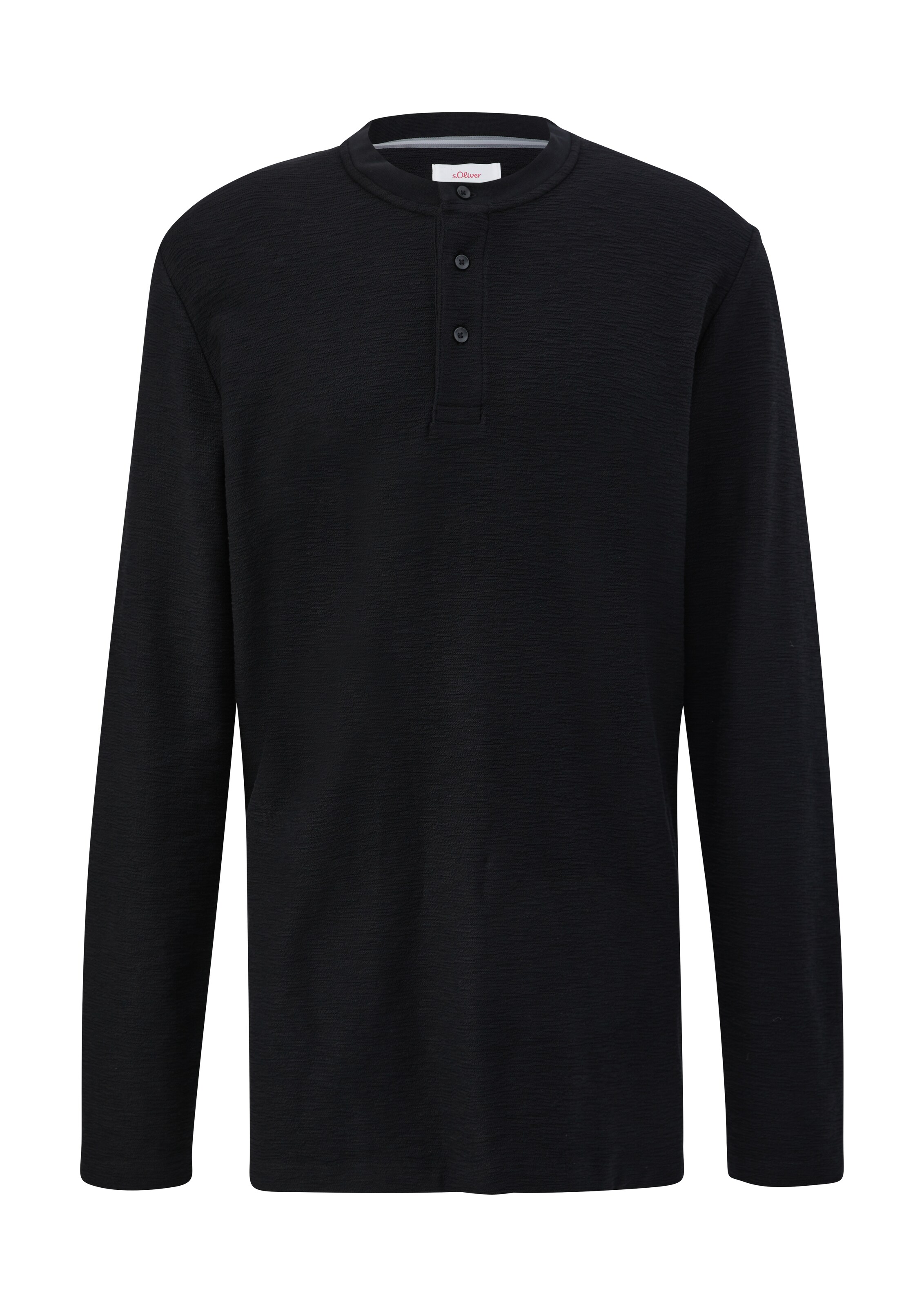 s.Oliver Men Tall Sizes Shirt in Black: front