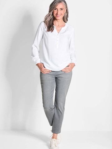 Goldner Blouse in Wit