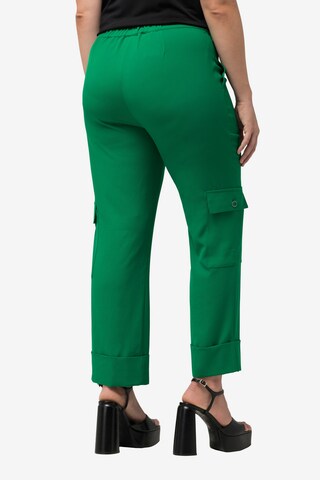 Wide Leg Pantalon cargo Ulla Popken en vert