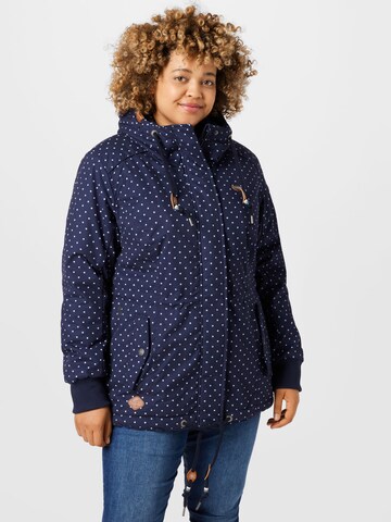 Ragwear Plus Between-Season Jacket 'DANKA' in Blue: front