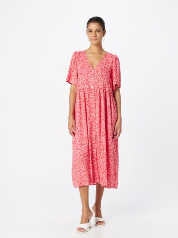 Monki Shirt dress in Pink: front