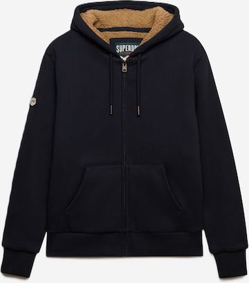 Veste de survêtement Superdry & Co en bleu : devant