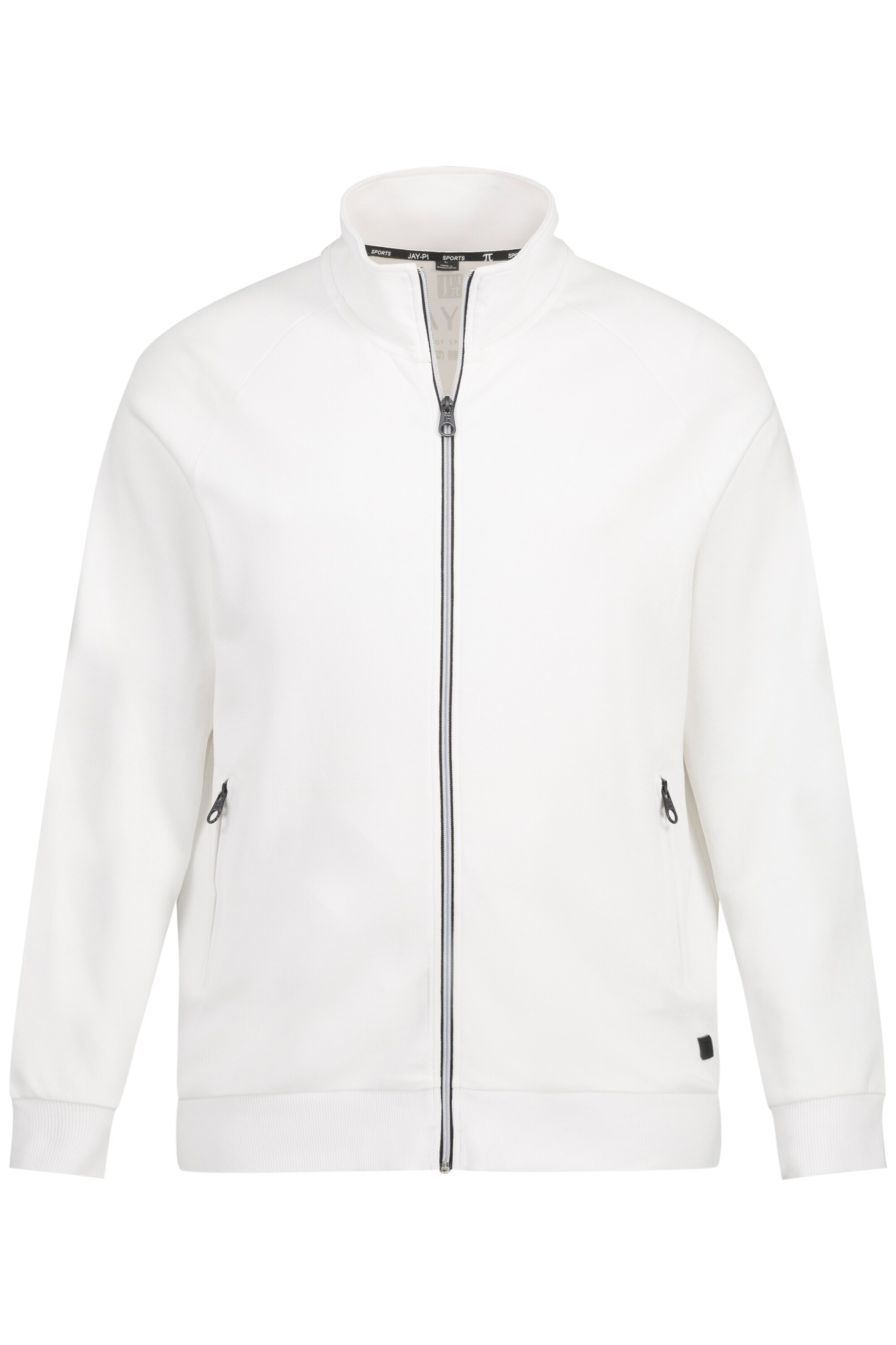 JAY-PI Sweatvest in Wit: voorkant