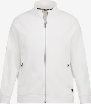 JAY-PI Zip-Up Hoodie in White: front