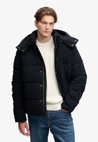 Superdry & Co Winterjas 'Premium' in Blauw: voorkant