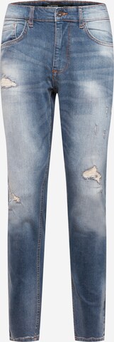 Coupe slim Jean BURTON MENSWEAR LONDON en bleu : devant