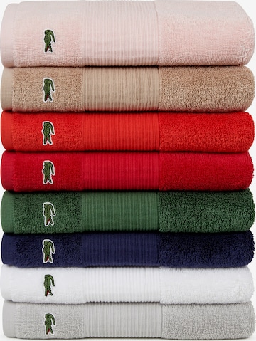 LACOSTE Shower Towel 'L LE CROCO' in Red