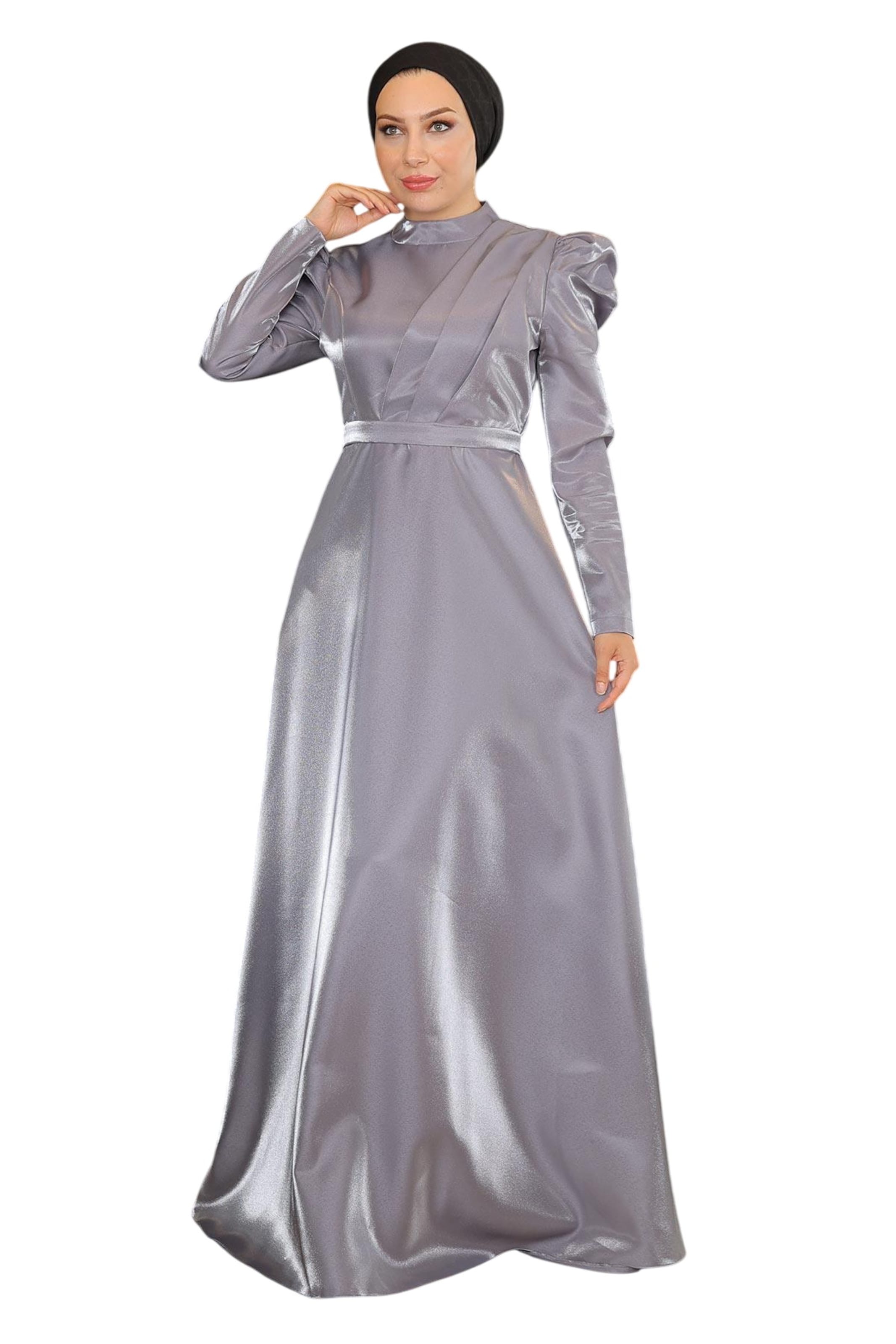 MODAMIHRAM Kleid in Grau: Vorderseite