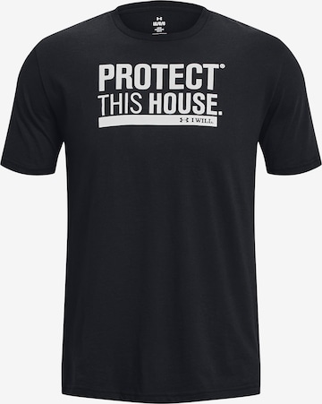 T-Shirt fonctionnel UNDER ARMOUR en noir : devant