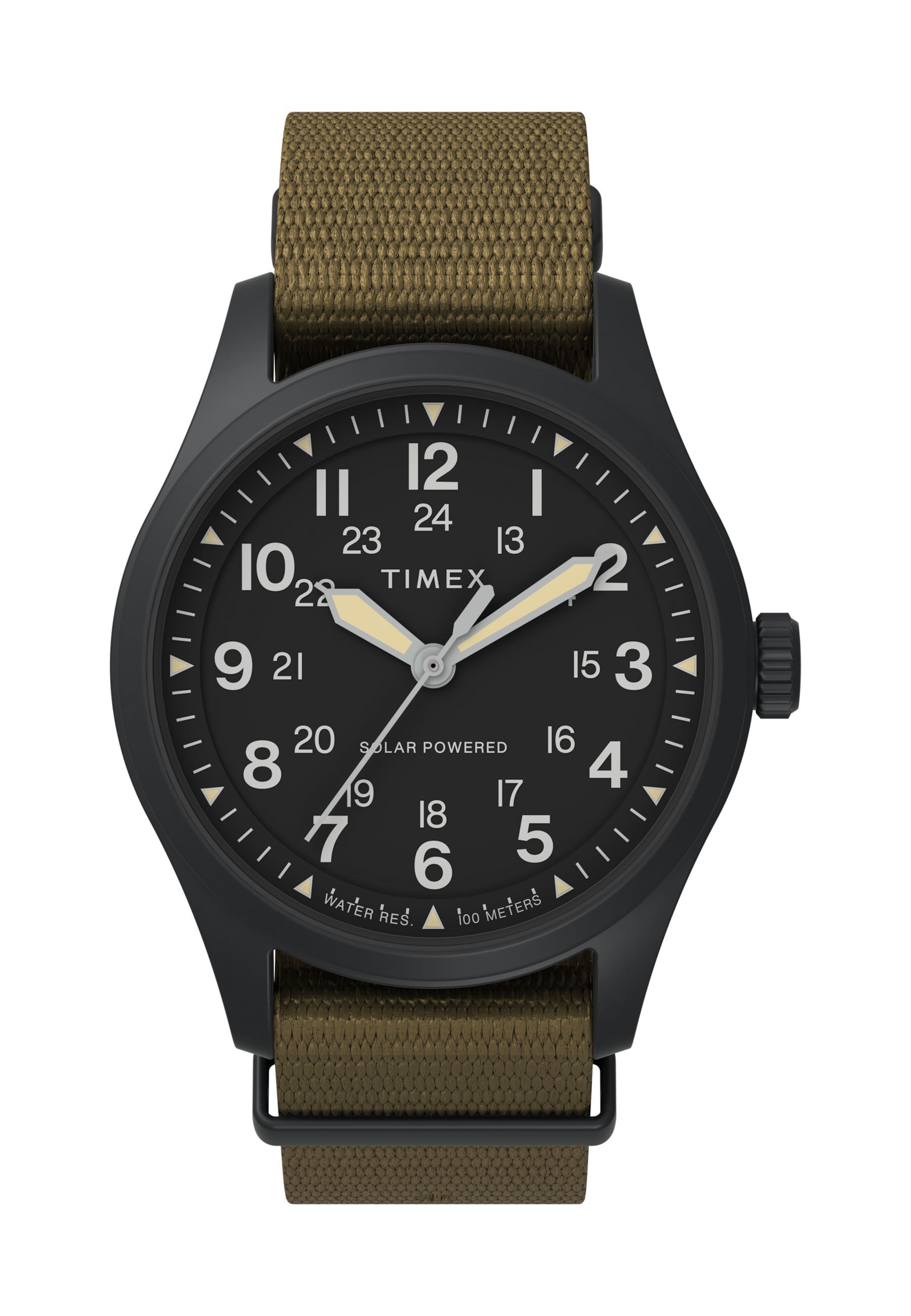 TIMEX Analogt ur 'Expedition North® Field Post Solar' i grøn: forside