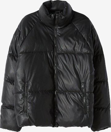 Bershka Between-Season Jacket in Black: front