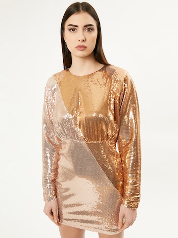 Influencer Šaty - Zlatá: predná strana