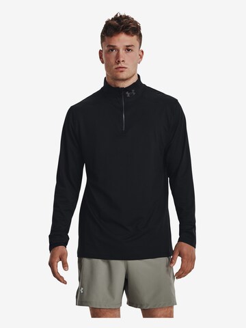 T-Shirt fonctionnel 'Qualifier' UNDER ARMOUR en noir : devant