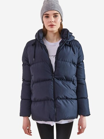 Bianco Lucci Winter Jacket in Blue: front