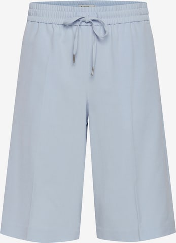 b.young Wide leg Pleat-Front Pants 'DANTA' in Blue: front