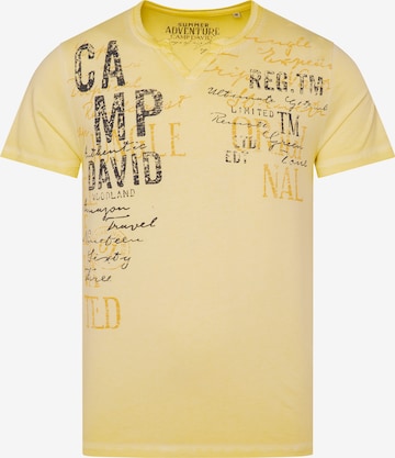 CAMP DAVID Koszulka w kolorze żółty: przód