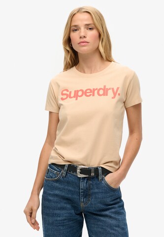 T-shirt Superdry & Co en beige : devant