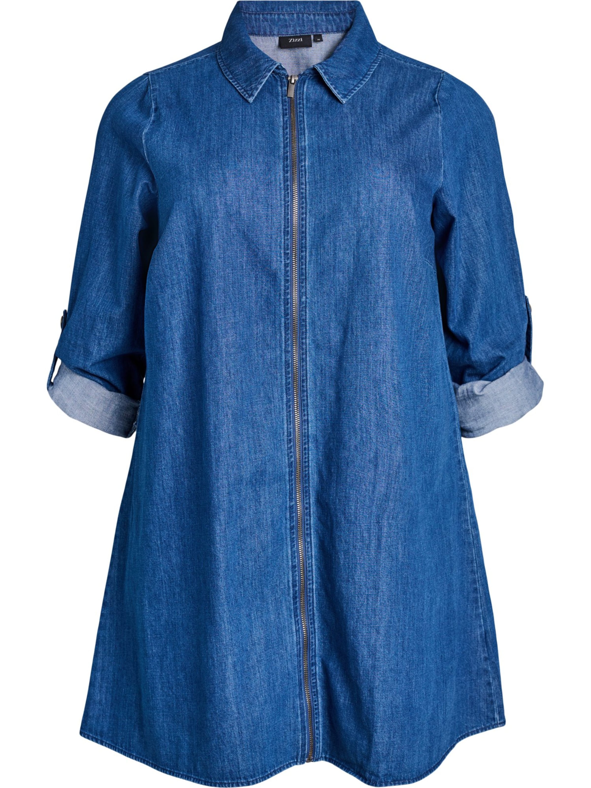 Zizzi Košeľové šaty 'VGRO' - Modrá: predná strana