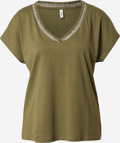 ONLY Shirt 'LULU' in de kleur Donkergroen / Zilver, Productweergave