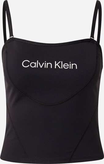 Sport top 'WO' Calvin Klein Performance pe negru / alb, Vizualizare produs