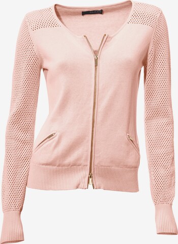 Cardigan heine en rose : devant