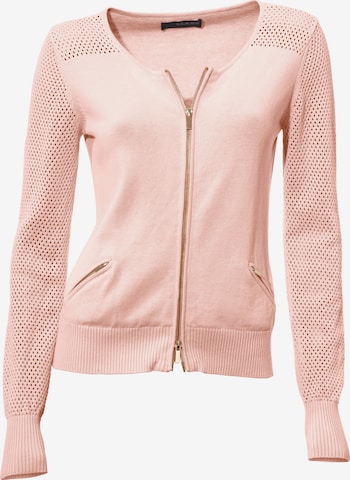 Cardigan heine en rose : devant