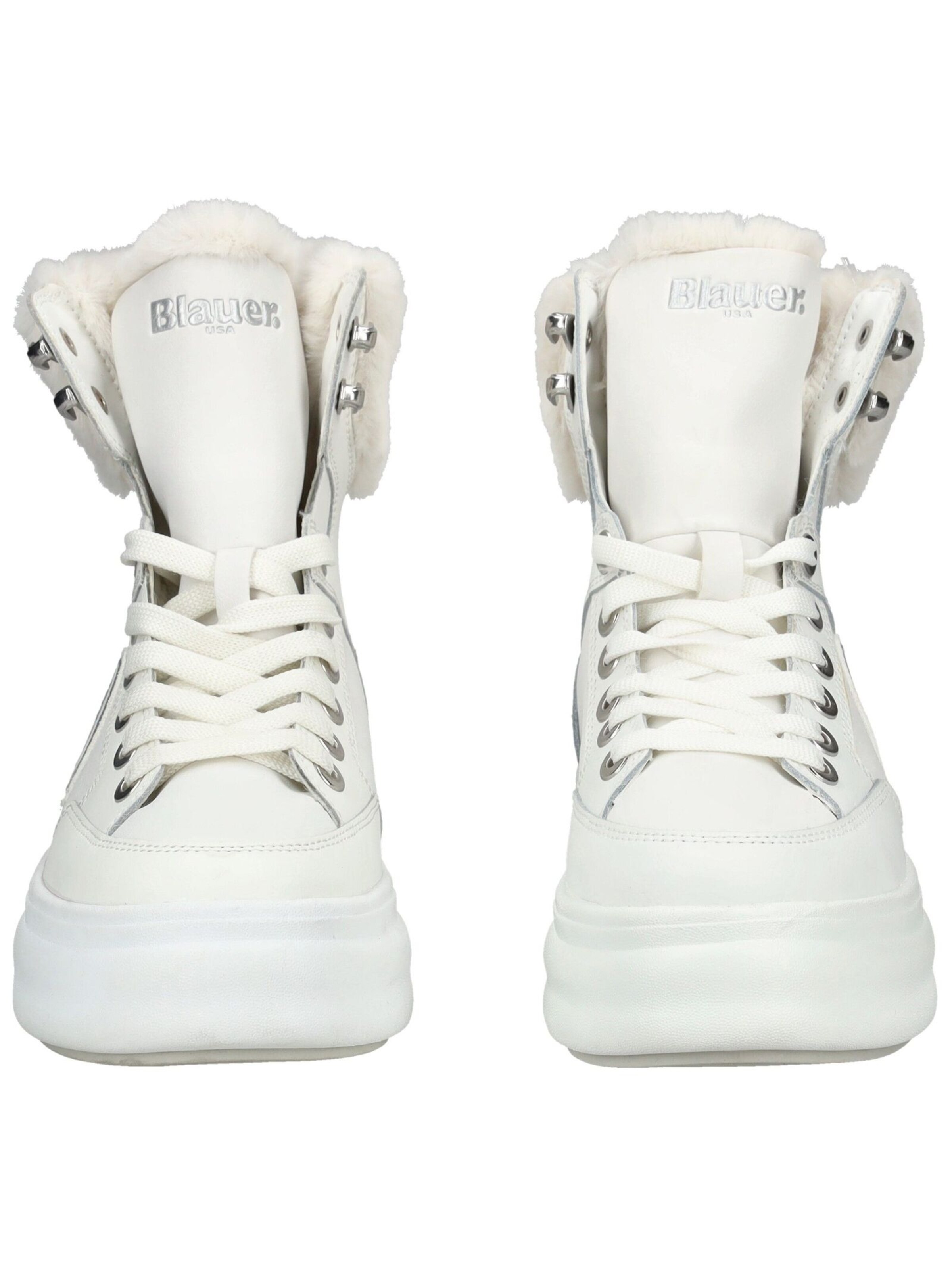 Stivaletto stringato di Blauer.USA in bianco