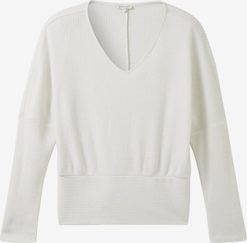 Sweat-shirt TOM TAILOR en blanc : devant