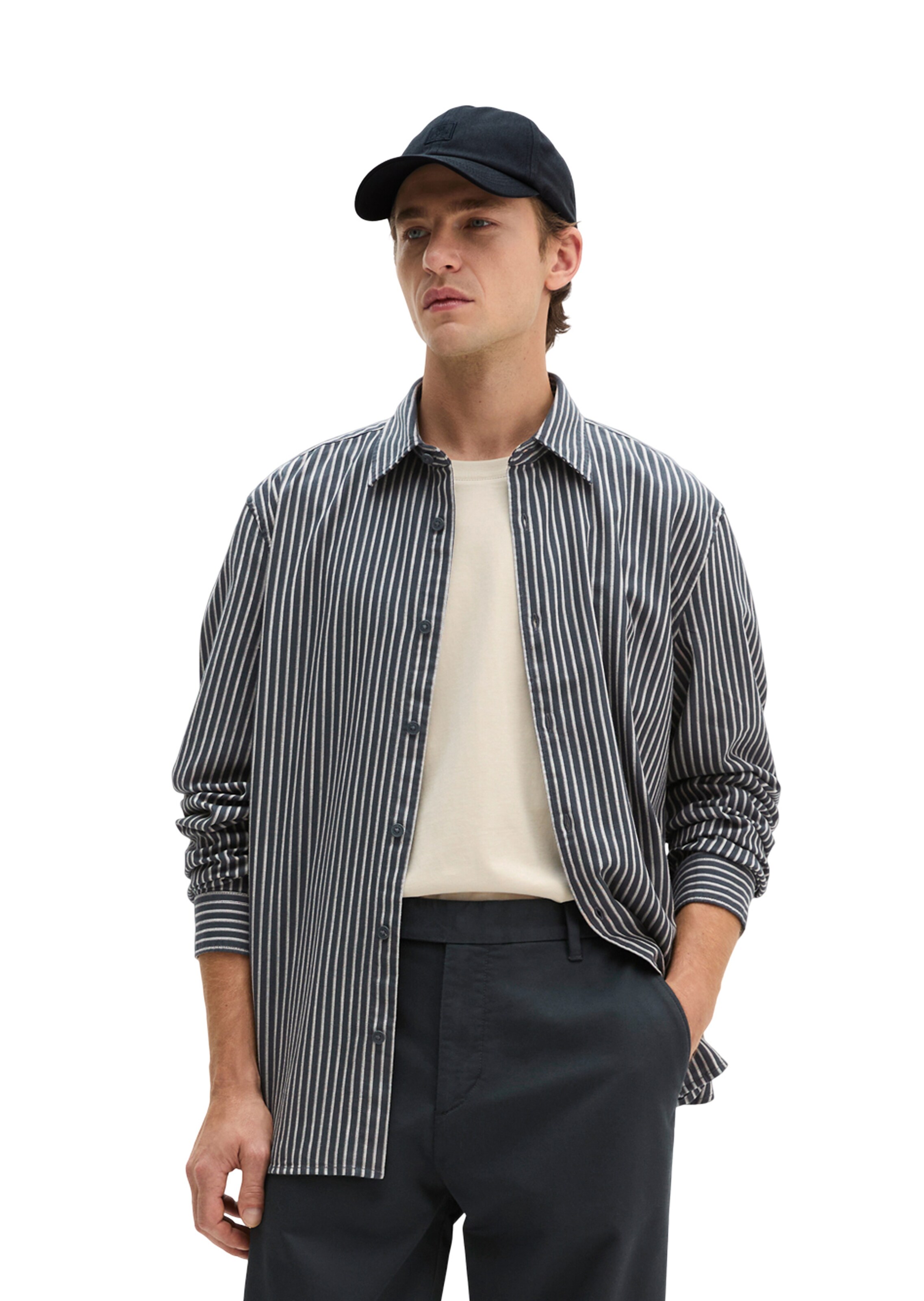 Marc O'Polo Regular Fit Hemd in Blau: Vorderseite