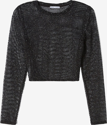 Bershka Sweater in Black: front