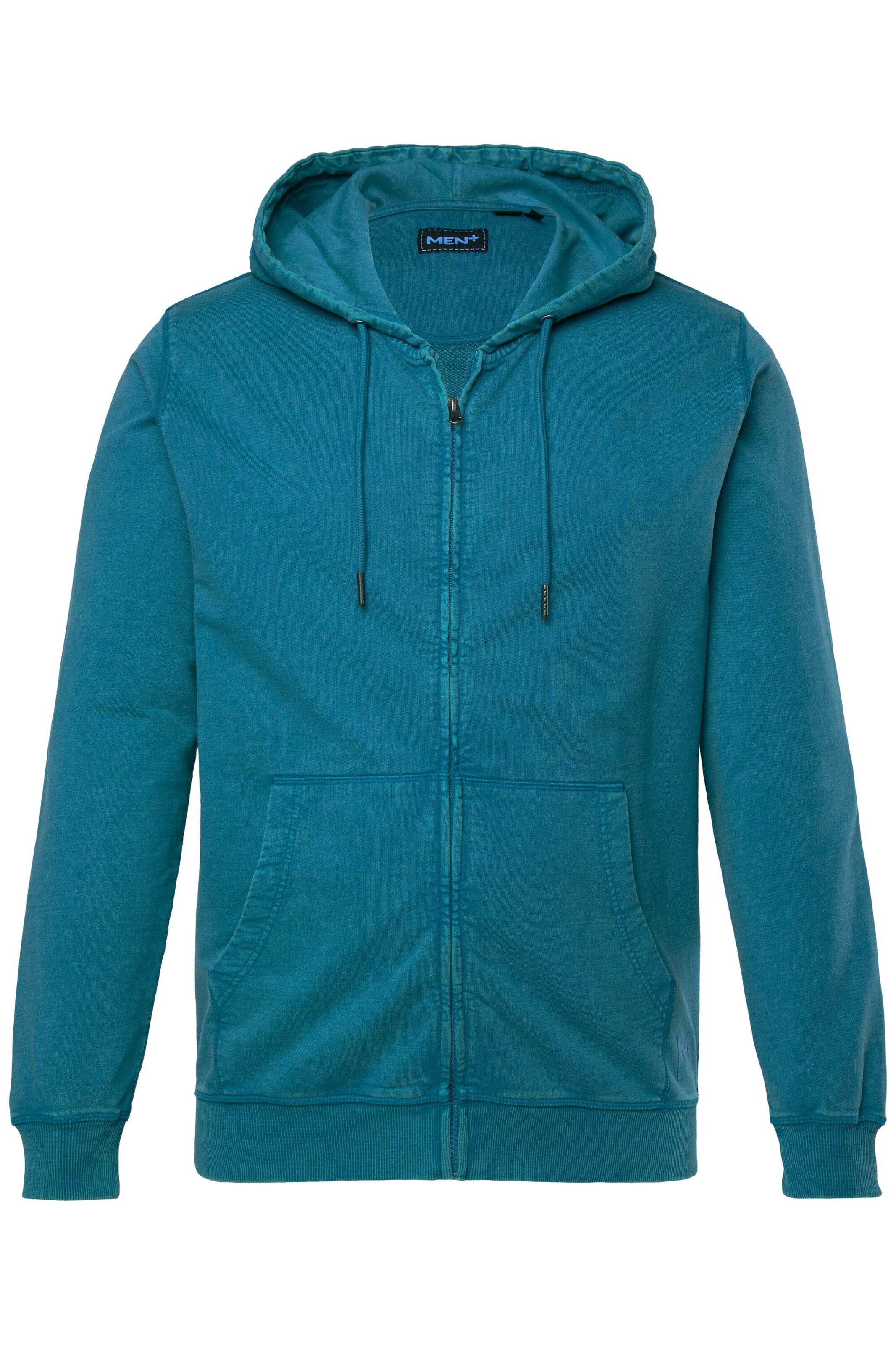 Men Plus Sweatjacke in Blau: Vorderseite