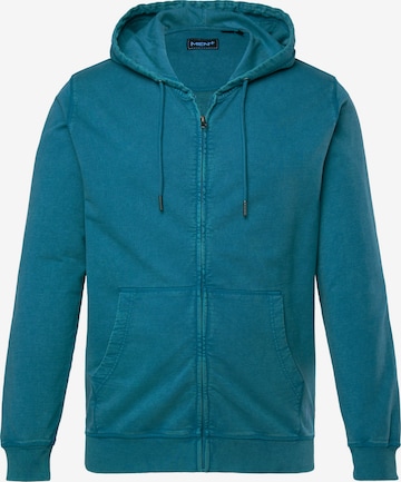 Men Plus Sweatjacke in Blau: Vorderseite