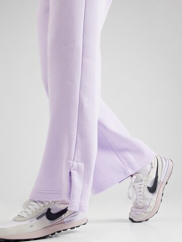 NIKE Wide leg Broek 'Phoenix Fleece' in Lila