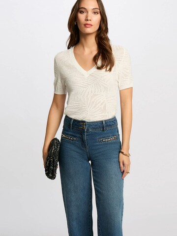 Morgan Sweater in White: front