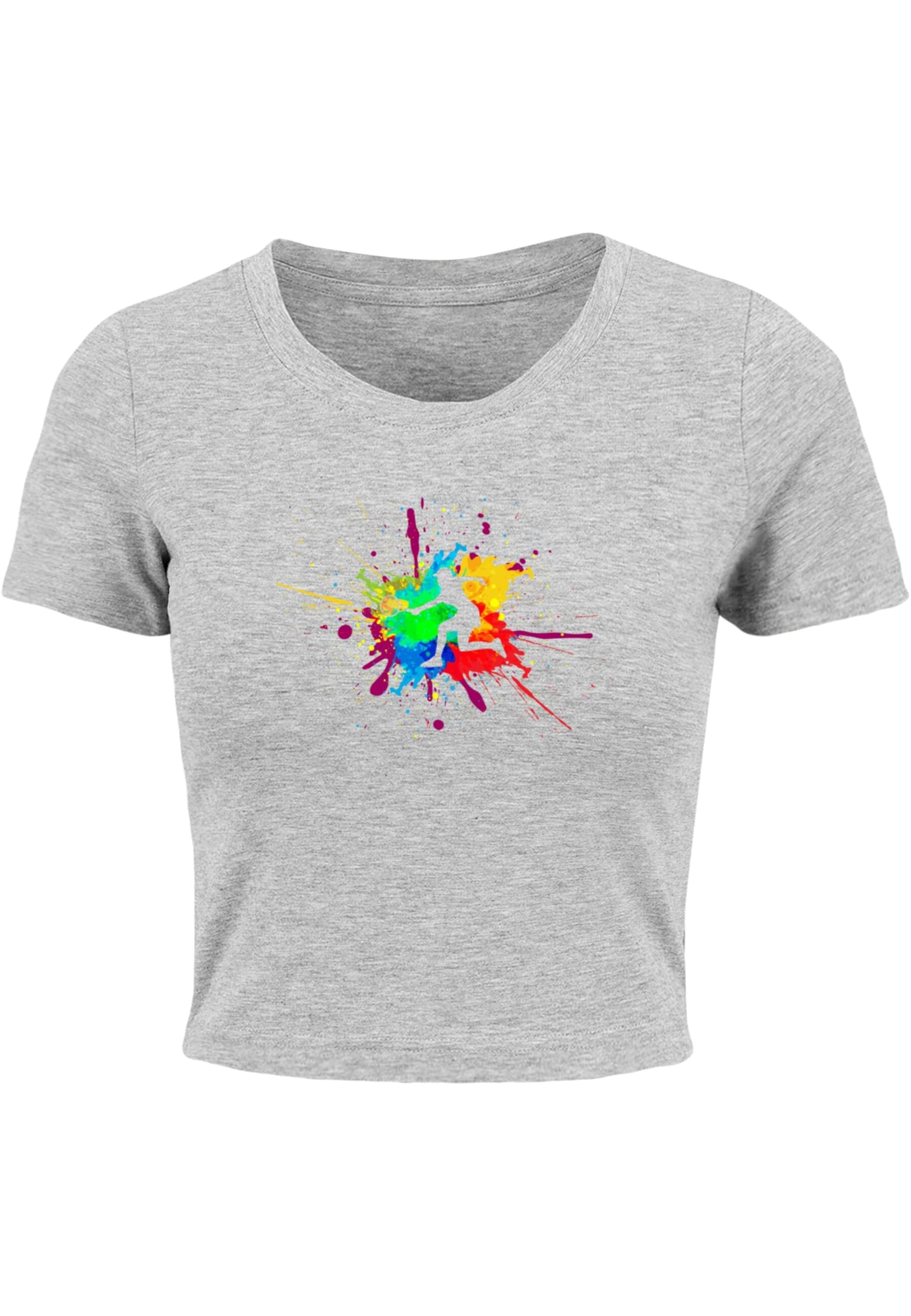 Merchcode Shirt 'Color Splash Player' in Grey: front
