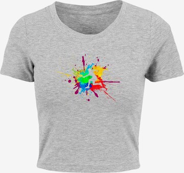 Merchcode T-Shirt 'Color Splash Player' in Grau: predná strana