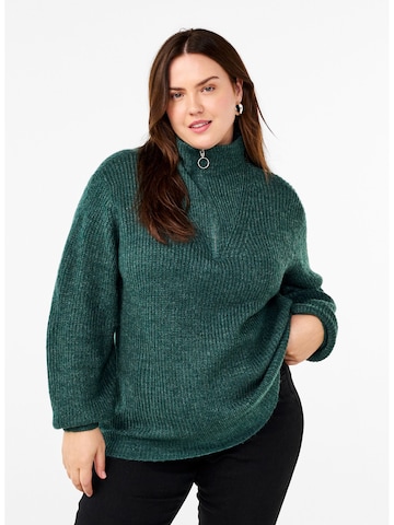 Pullover 'Fllola' di Zizzi in verde: frontale