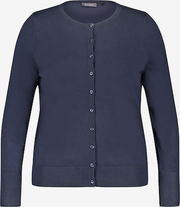 SAMOON Knit cardigan in Blue: front