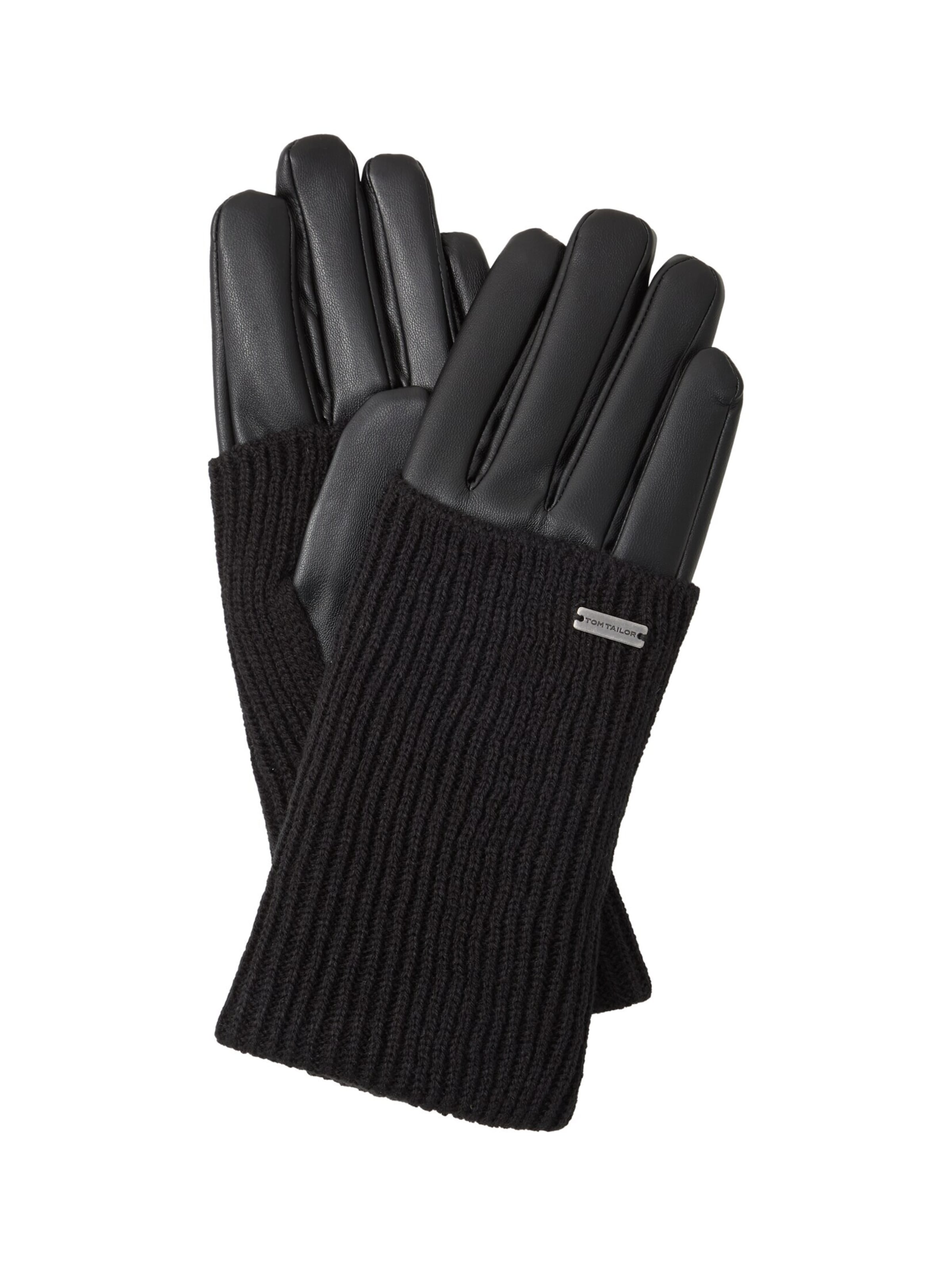TOM TAILOR Handschuhe in Schwarz: Vorderseite