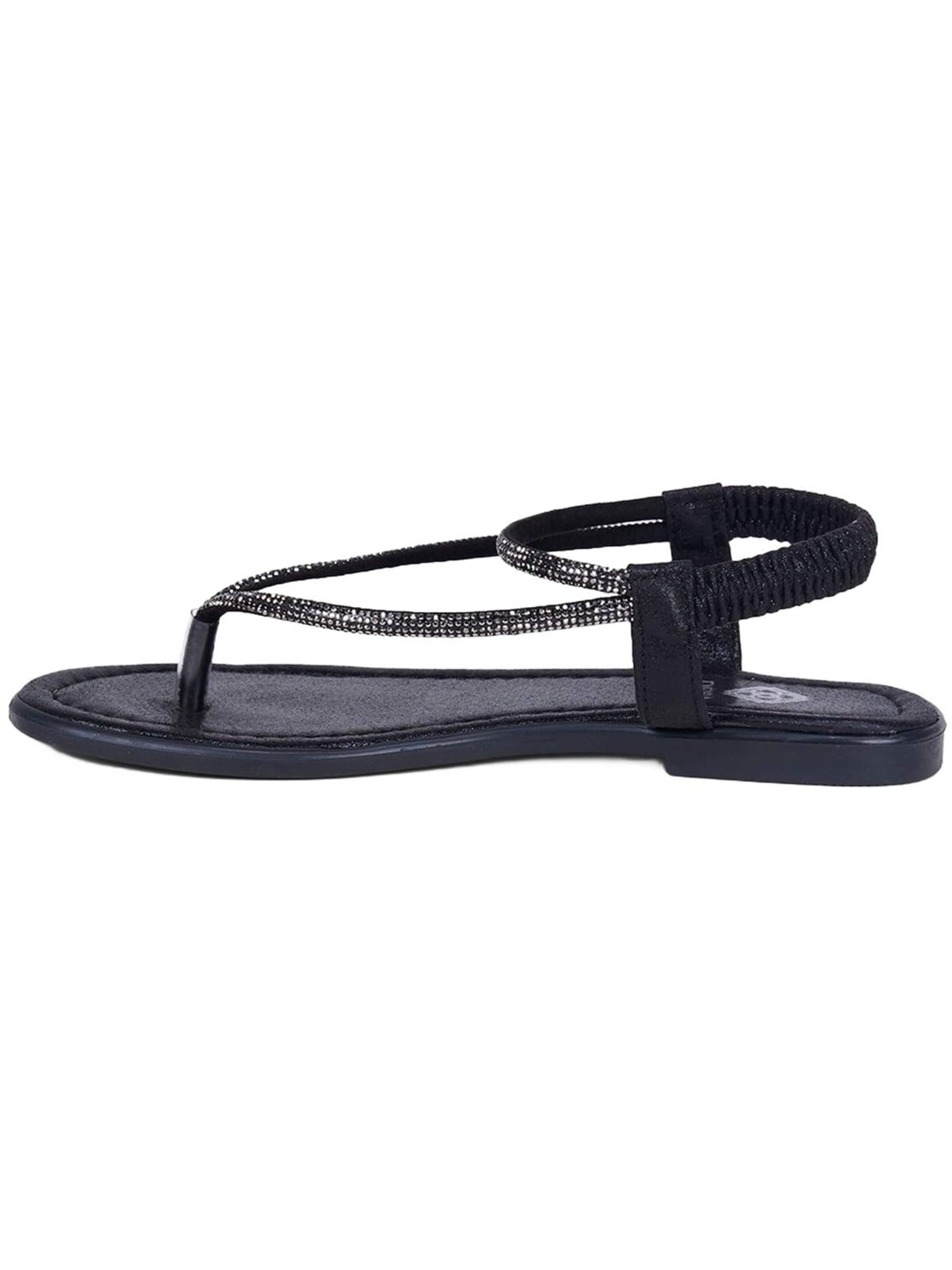 Desa - Sandalias de dedo 'Zehenstegsandalen' en negro
