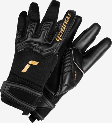 REUSCH Athletic Gloves 'Attrakt Duo' in Black: front