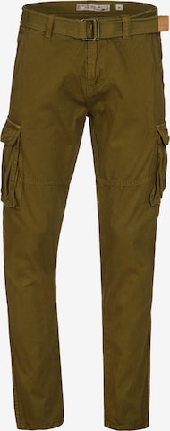 Pantalon cargo 'William' INDICODE JEANS en vert : devant