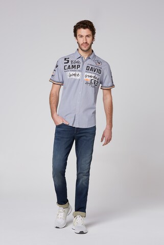 CAMP DAVID Regular Fit Hemd in Blau