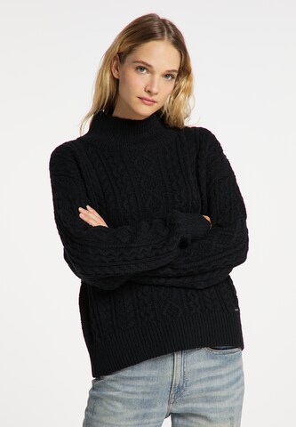 juoda DreiMaster Vintage Megztinis: priekis