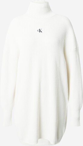 Calvin Klein Jeans Knitted dress in White: front