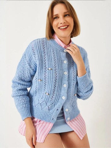 Bianco Lucci Gebreid vest in Blauw