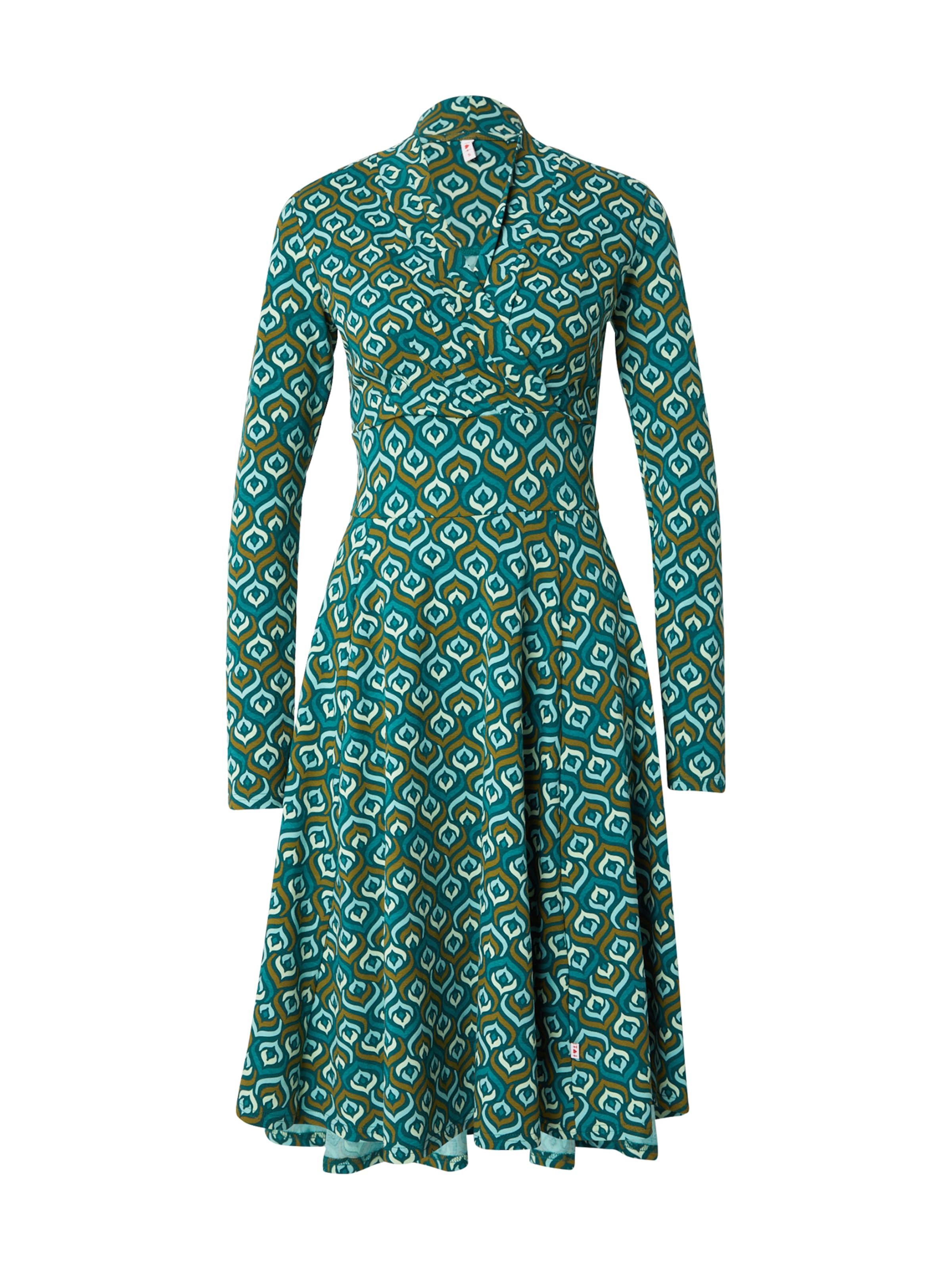 Blutsgeschwister Dress 'Shalala Tralala Shawl' in Green: front