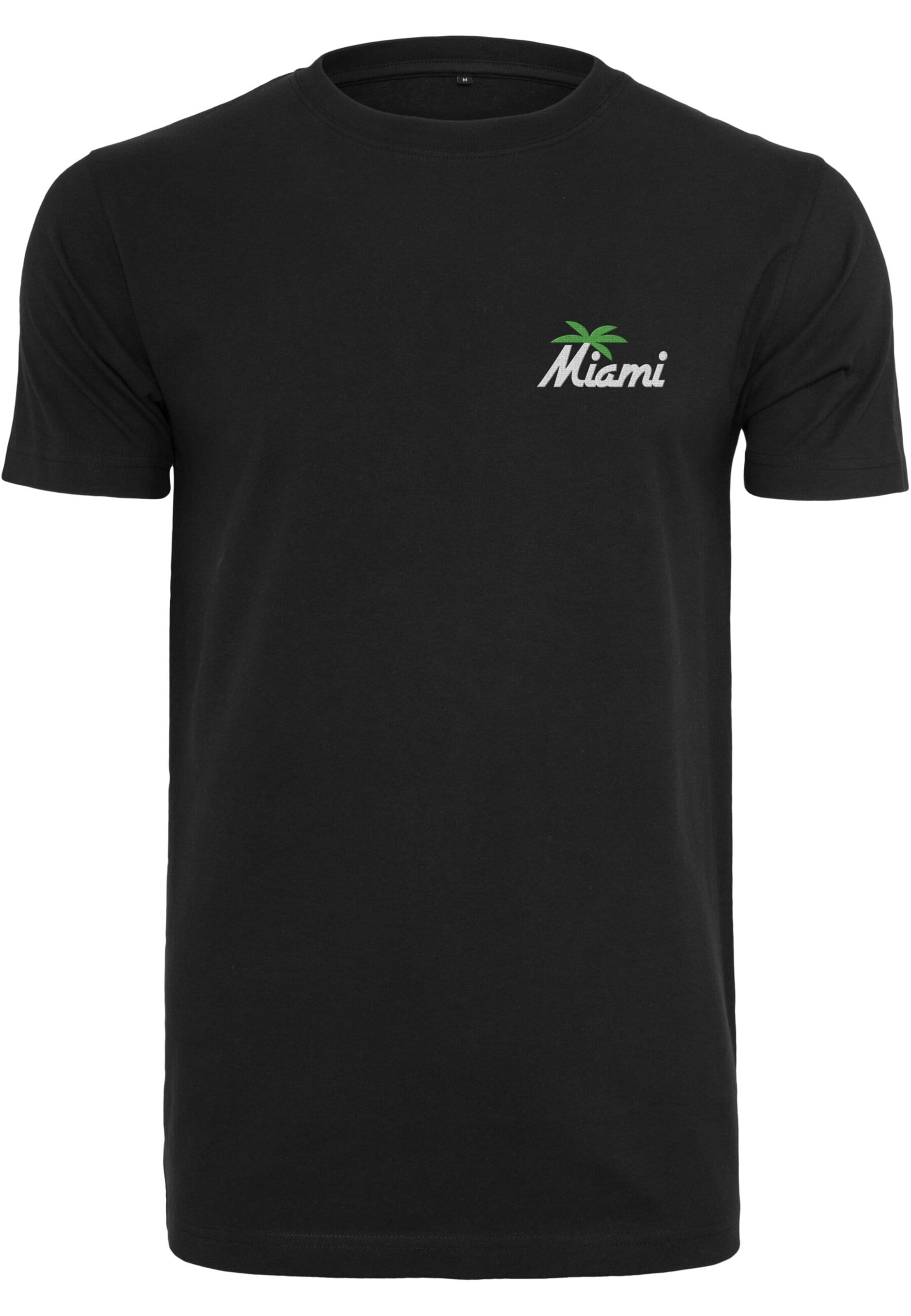 Maglietta 'Miami Palm Tree' di Mister Tee in nero: frontale