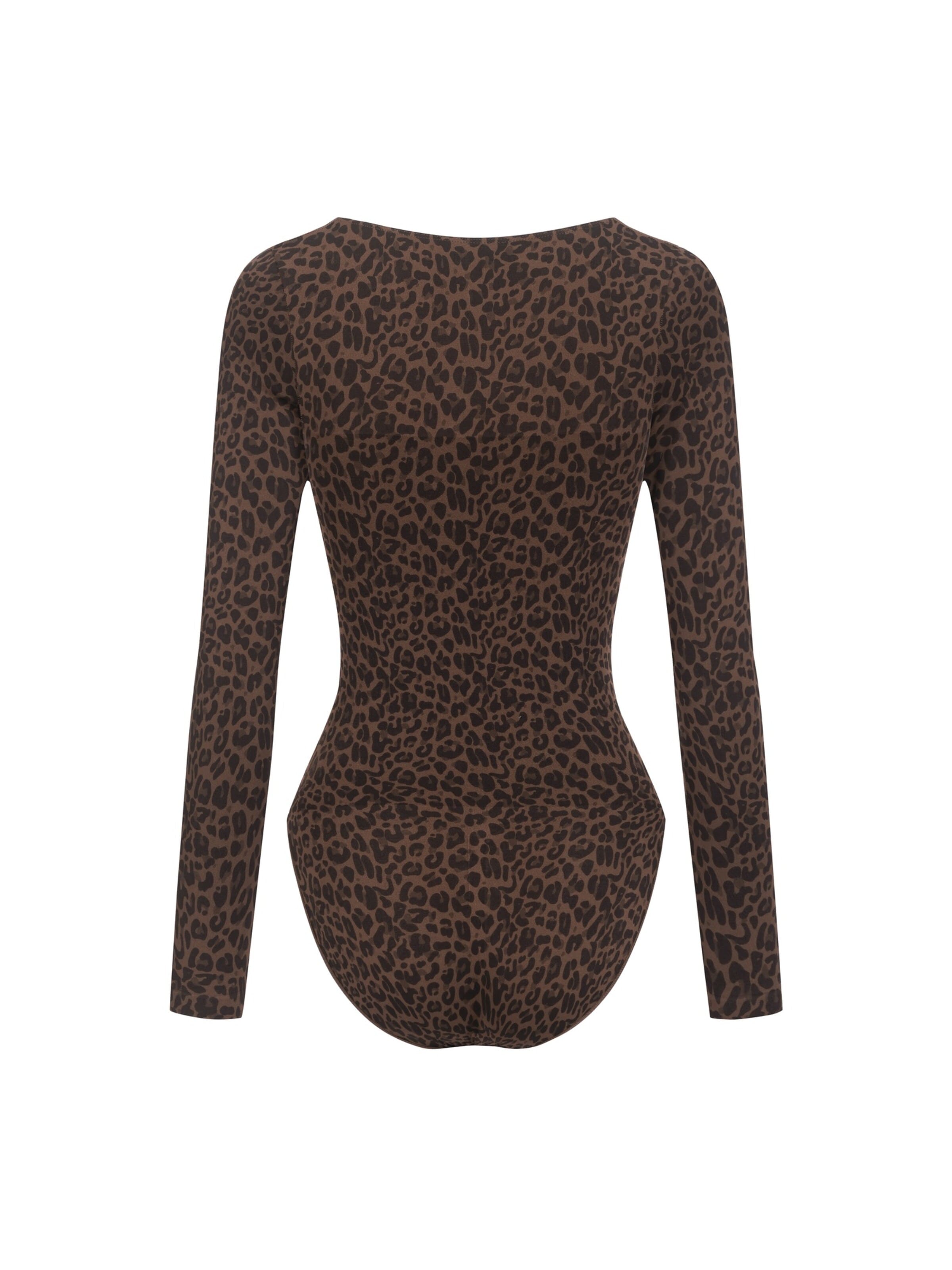 Body modelant 'Bodysuit Sculpting Shapewear Longsleeve mit Slip' cfab en marron
